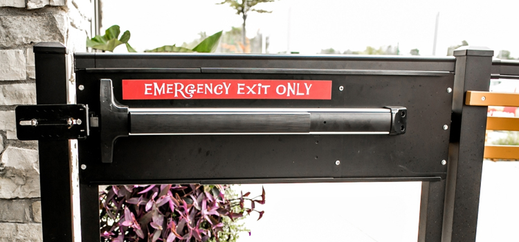 emergency push bar installation in Colton